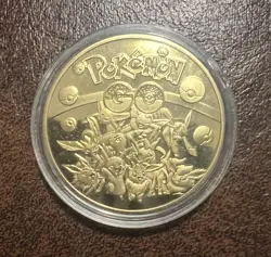 ARCEUS POKEMON GOLD PLATED COLLECTIBLE COIN - Image 2