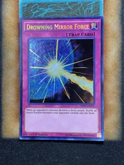 Yugioh Drowning Mirror Force SHVI-EN075 Secret Rare 1st Ed NM - Image 1