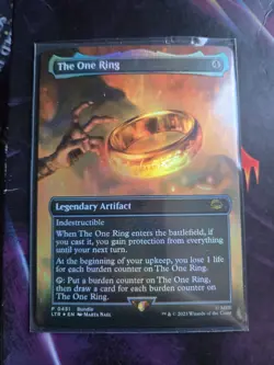 MTG THE ONE RING BORDERLESS 0451 LORD OF THE RINGS LTR FOIL SCENE UNPLAYED MINT - Image 1