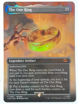 The One Ring (Foil Borderless #451)- NM - LTR Lord of the Rings Bundle MTG Magic - Image 1