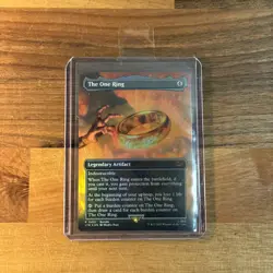 MTG Lord of the Rings #451 The One Ring Mythic Rare Borderless Foil NM Register - Image 1