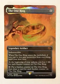 MTG Magic the Gathering FOIL The One Ring Borderless LTR! - Image 1