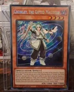 Crowley, the Gifted Magistus 1st Edition Secret Rare Card BLMM-EN044 Yu-Gi-Oh! - Image 1