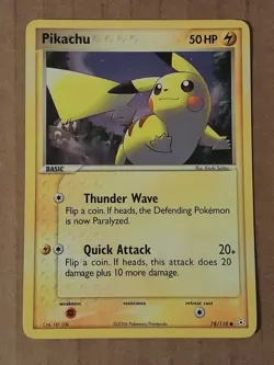 Pokemon Pikachu 78/110 ex Holon Phantoms LP-NM See Pictures - Image 1