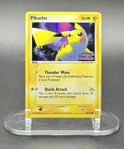 Pikachu 78/110 Reverse Holo Pokemon EX Holon Phantoms 2006 Vintage Stamped LP/NM - Image 2