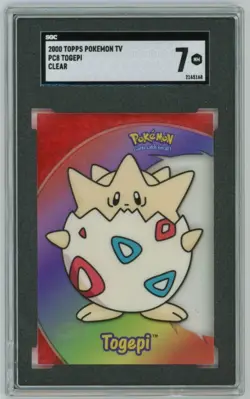 2000 Topps Pokemon TV Animation Togepi Clear #PC8 SGC 7 - Image 1
