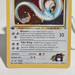 Erika's Dragonair 1st Edition 004/132 Pokemon Gym Heroes Card LP Clean! - Image 2