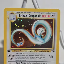 Erika's Dragonair 1st Edition 004/132 Pokemon Gym Heroes Card LP Clean! - Image 3