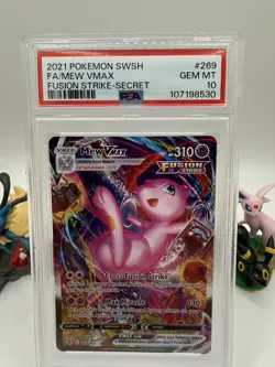 2021 POKEMON SWORD & SHIELD FUSION STRIKE SECRET #269 FULL ART/MEW VMAX PSA 10 - Image 1