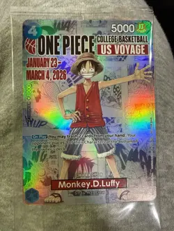 one piece Monkey D Luffy US Voyage College Basketball Card Rutgers - Image 1