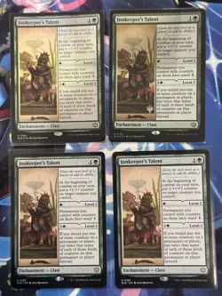 Magic The Gathering Inkeeper’s Talent x4, 1 Promo Foil/2 Regular/ 1 Foil - Image 1