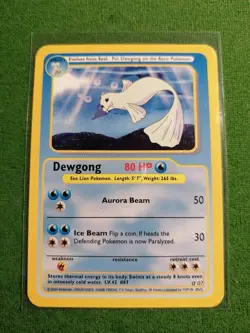 FUNSKOOL Dewgong a07 Rare Indian Black Hole Pokemon Card - Image 1