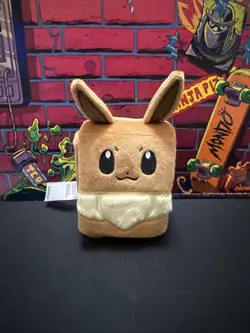 Pokemon Eevee Plush Fabric Deck Box Card Holder for Pokemon TCG - Image 1