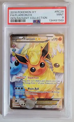 2016 Flareon Ex Full Art RC28/RC32 Generations Radiant Collection Pokemon PSA 9 - Image 1