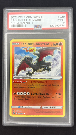 Radiant Charizard 020/159 - Crown Zenith - Graded PSA 9 MINT Pokemon Card - Image 1