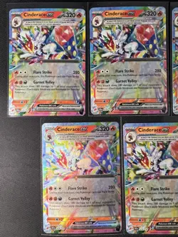 x5 Cinderace ex 028/142 Stellar Crown Ultra Rare Holo Pokemon TCG NM - Image 2