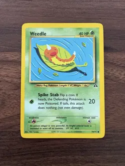 Pokemon 70/75 Weedle Neo Discovery Common NM - Image 1