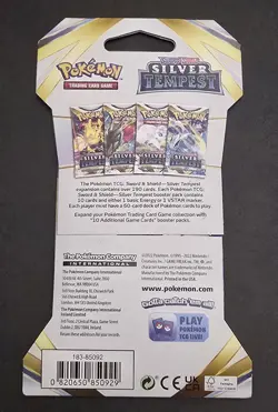 Pokemon Sword & Shield Silver Tempest Sleeved Booster Pack 820650850929 - Image 2
