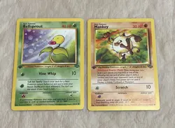 Mankey Bellsprout 1st Edition Jungle Set Pokemon TCG - Image 1