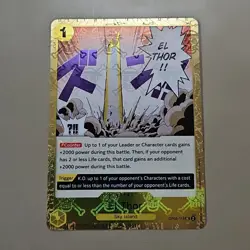 El Thor (JOLLY ROGER FOIL Holo) OP05-114 ONE PIECE Card The Best PRB-01 TCG CCG - Image 1