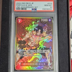 [PSA10] 2024 ONE PIECE JAPANESE OP02-013 PORTGAS D. ACE 2ND ANNIVERSARY SET - Image 2