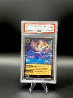 2023 Disney Lorcana EN 2 Alice Growing Girl Legendary Cold Foil PSA 10 Gem Mint - Image 1
