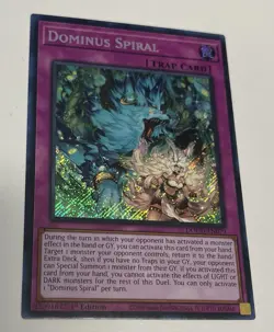 Konami Yu-Gi-Oh! Dominus Spiral Trap Card Holo 1st Edition DOOD-EN079 - Image 1