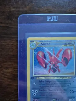Pokemon TCG Scizor Neo Discovery 1st Edition Holo Card 10/75 - Creased - Image 3