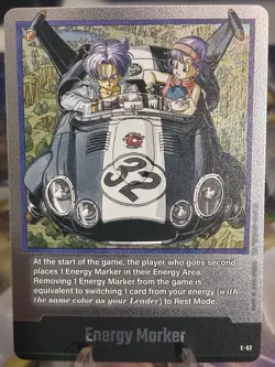 Bulma Trunks E-62 Silver Energy Marker Dragon Ball Manga Booster Card Fusion Wor - Image 1