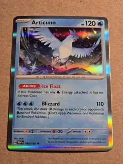 Pokemon TCG Articuno Holo Rare Card 144/165 Scarlet & Violet 151 Series - Image 1