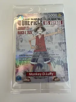 Bandai One Piece CCG Monkey D. Luffy US Voyage Promo Card ST-01 1/27/26 Rutgers - Image 2