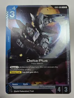 Delta Plus - Gundam Card Game #GD01-006 - GD01 - NM Foil Newtype Rising Single - Image 1