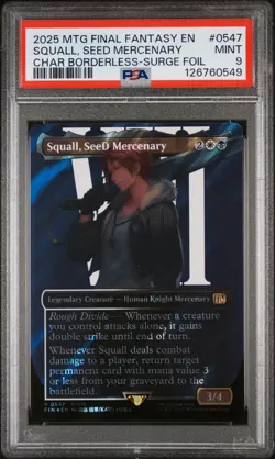 2025 MTG FINAL FANTASY #0547 SQUALL, SEED MERCENARY PSA 9 - Image 1