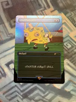 MTG Rainbow Foil cOuNTeRspELl (7010) NM Unplayed SpongeBob Secret Lair Drop - Image 2