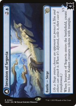 x1 Invasion of Segovia // Caetus, Sea Tyrant of Segovia MOM MTG 0063 RARE 1x - Image 1