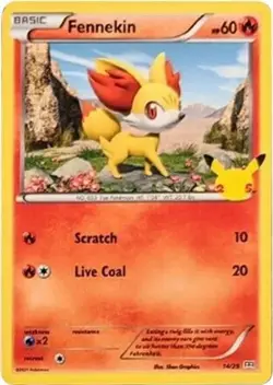 Fennekin 14/25 - Pokemon TCG - McDonald's 25th Anniversary Promos Non-Holo - Image 1