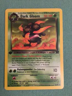 1ST EDITION VINTAGE POKEMON CARD Dark Gloom 2000 Team Rocket Edition #36/82 - Image 1