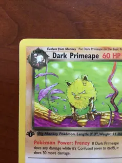 Dark Primeape 43/82 1st Edition NM Near Mint Team Rocket Non Holo Unused - Image 2