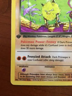 Dark Primeape 43/82 1st Edition NM Near Mint Team Rocket Non Holo Unused - Image 4