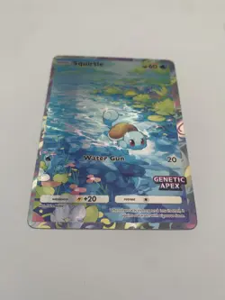 Squirtle Pokemon Pocket TCG Card Holo Foil Full Art - Genetic Apex - CUSTOM - Image 2