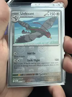 Unfezant (Master Ball Pattern) 073/086 Pokemon SV: Black Bolt Holo Uncommon NM - Image 3