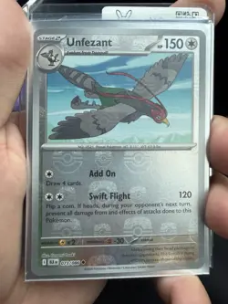 Unfezant (Master Ball Pattern) 073/086 Pokemon SV: Black Bolt Holo Uncommon NM - Image 4