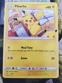 Pikachu 25/25 Non-Holo Pokemon 25th Anniversary McDonald's Promo 2021 - Image 1