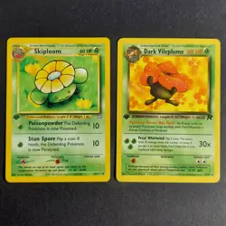 1st Edition Skiploom 49/111 & Dark Vileplume 30/82 Base Non-Holo | Pokemon - Image 1