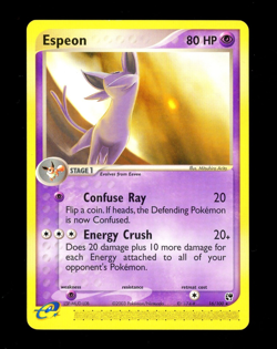 2003 Pokemon ESPEON Ex Sandstorm RARE Non Holo e-Reader Set Card 16/100 - Image 1