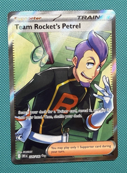 Team Rocket's Petrel NM UR 226/182 Destined Rivals Pokemon TCG Holo - Image 1
