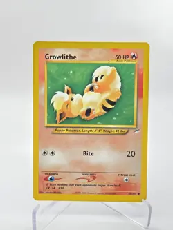 Growlithe 68/105 Neo Destiny WOTC Vintage Pokemon Card Non Holo Unlimited [LP] - Image 1