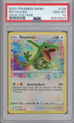Pokemon Sword & Shield Vivid Voltage Amazing Rare #138 Rayquaza PSA 10 - Image 1