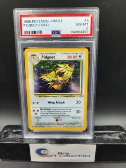 1999 POKEMON JUNGLE PIDGEOT HOLO 8/64 PSA 8 - Image 1