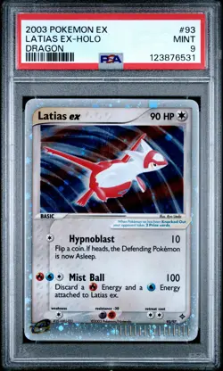 2003 POKEMON EX DRAGON #93 LATIAS EX-HOLO PSA 9 - Image 1